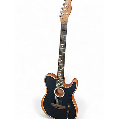 Used Fender Acoustasonic Player Telecaster Black Acoustic Electric Guitar