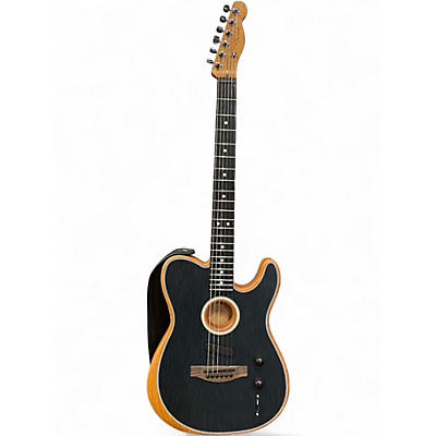 Used Fender Acoustasonic Player Telecaster Black Acoustic Electric Guitar