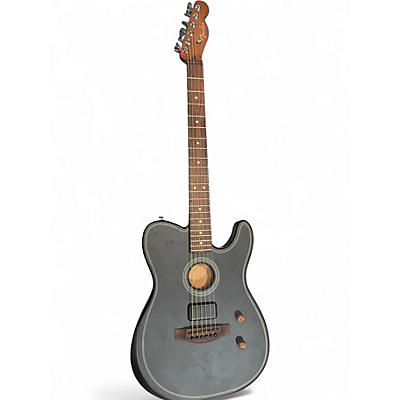 Used Fender Acoustasonic Player Telecaster Black Acoustic Electric Guitar