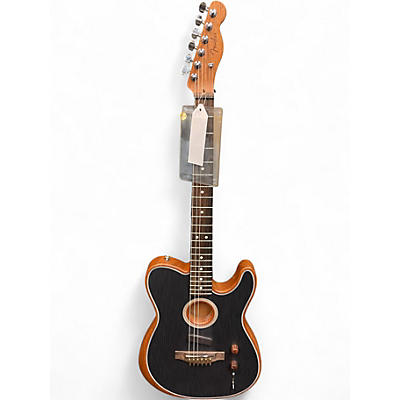 Used Fender Acoustasonic Player Telecaster Black Acoustic Electric Guitar