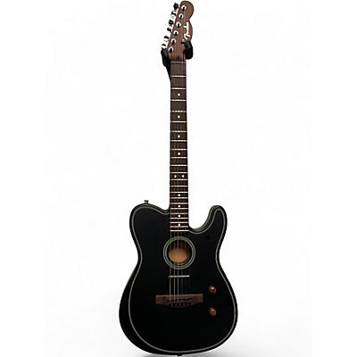 Used Fender Acoustasonic Player Telecaster Black Acoustic Electric Guitar