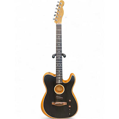 Used Fender Acoustasonic Player Telecaster Black Acoustic Electric Guitar