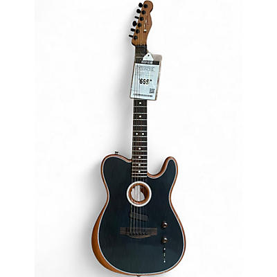 Used Fender Acoustasonic Player Telecaster Black Acoustic Electric Guitar