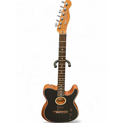 Used Fender Acoustasonic Player Telecaster Black Acoustic Electric Guitar