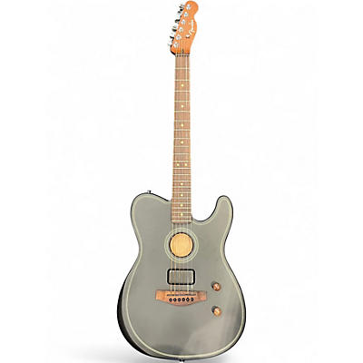 Used Fender Acoustasonic Player Telecaster Black Acoustic Electric Guitar