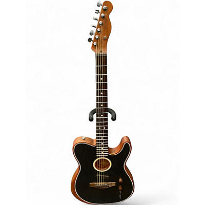 Used Fender Acoustasonic Player Telecaster Black Acoustic Electric Guitar