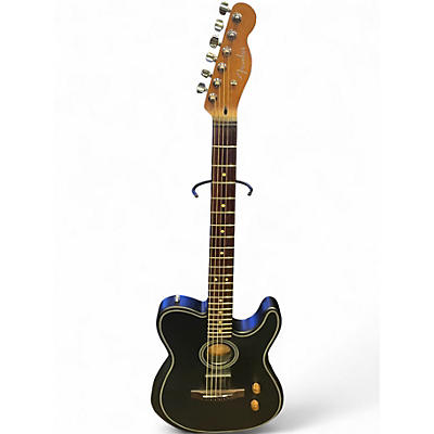 Used Fender Acoustasonic Player Telecaster Black Acoustic Electric Guitar