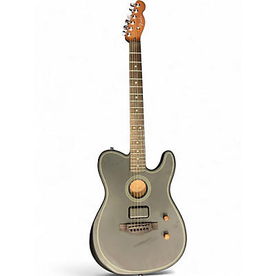 Used Fender Acoustasonic Player Telecaster Black Acoustic Electric Guitar