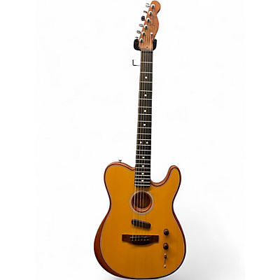 Used Fender Acoustasonic Player Telecaster Blonde Acoustic Electric Guitar