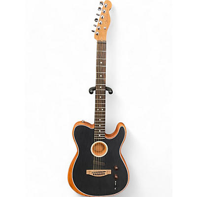 Fender Used Fender Acoustasonic Player Telecaster Brushed Black Acoustic Electric Guitar