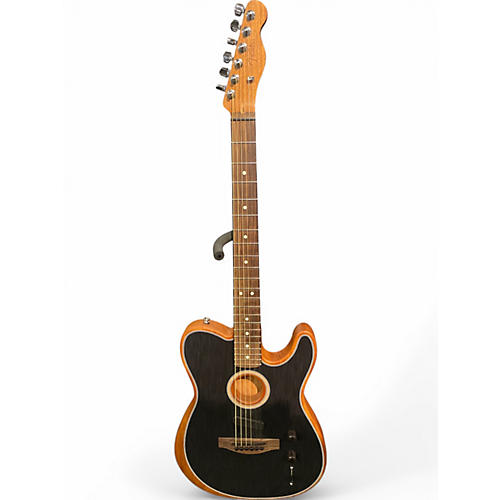 Used Fender Acoustasonic Player Telecaster Brushed Black Acoustic Electric Guitar Brushed Black