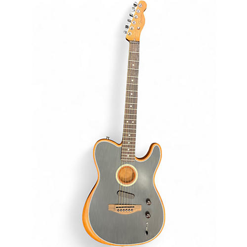 Used Fender Acoustasonic Player Telecaster Brushed Black Acoustic Electric Guitar Brushed Black