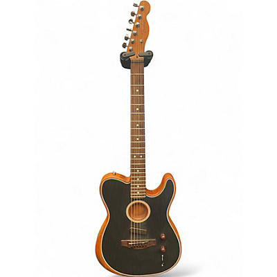 Used Fender Acoustasonic Player Telecaster Brushed black Acoustic Electric Guitar