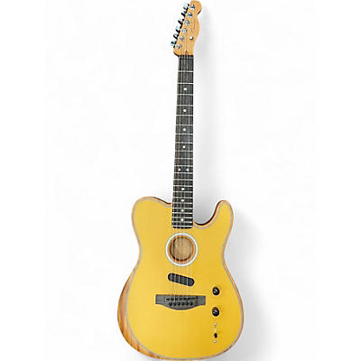 Used Fender Acoustasonic Player Telecaster Butterscotch Blonde Acoustic Electric Guitar
