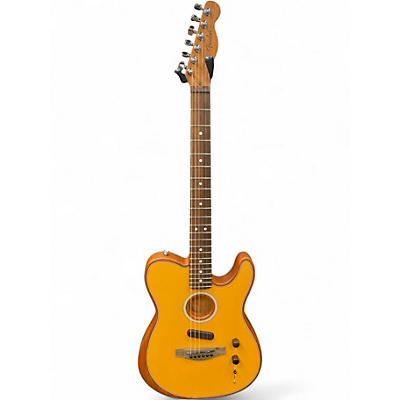 Used Fender Acoustasonic Player Telecaster Butterscotch Blonde Acoustic Electric Guitar