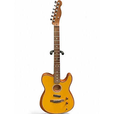 Used Fender Acoustasonic Player Telecaster Butterscotch Blonde Acoustic Electric Guitar