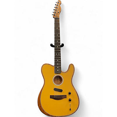 Used Fender Acoustasonic Player Telecaster Butterscotch Blonde Acoustic Electric Guitar