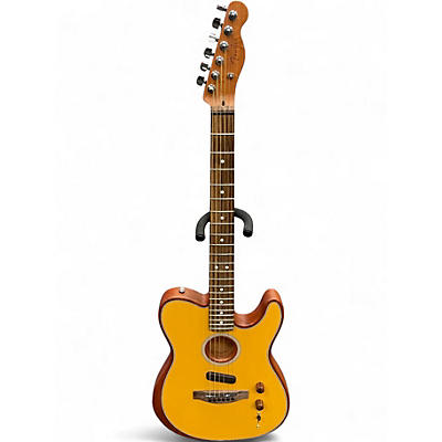 Used Fender Acoustasonic Player Telecaster Butterscotch Blonde Acoustic Electric Guitar