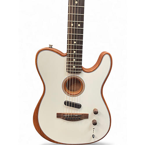 Used Fender Acoustasonic Player Telecaster Classic White Acoustic Electric Guitar Classic White