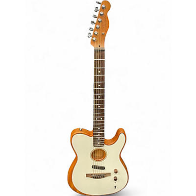 Used Fender Acoustasonic Player Telecaster Classic White Acoustic Electric Guitar