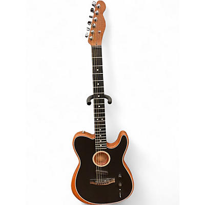 Used Fender Acoustasonic Player Telecaster Flat Black Acoustic Electric Guitar