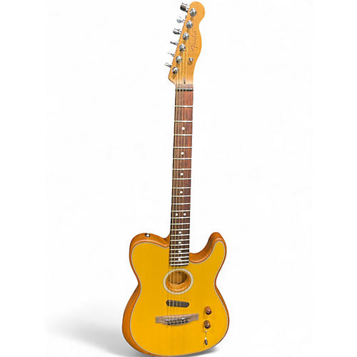 Used Fender Acoustasonic Player Telecaster Natural Acoustic Electric Guitar Natural