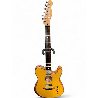Used Fender Acoustasonic Player Telecaster Natural Acoustic Electric Guitar