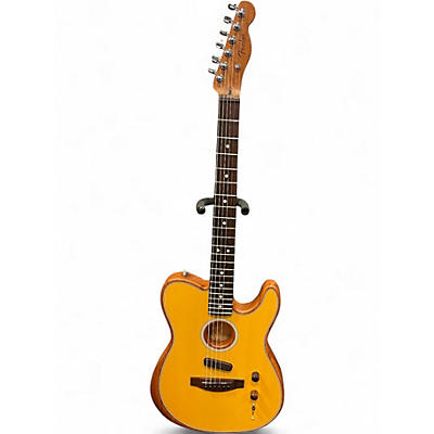 Used Fender Acoustasonic Player Telecaster Natural Acoustic Electric Guitar