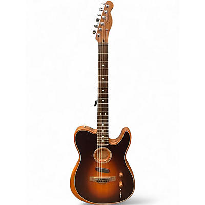 Used Fender Acoustasonic Player Telecaster SHADOW BURST Acoustic Electric Guitar