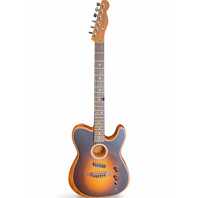 Used Fender Acoustasonic Player Telecaster Shadow Burst Acoustic Electric Guitar