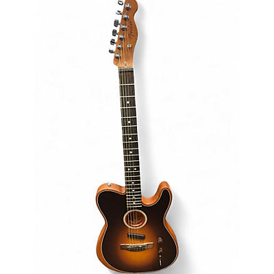 Used Fender Acoustasonic Player Telecaster Shadow Burst Acoustic Electric Guitar
