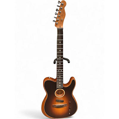 Used Fender Acoustasonic Player Telecaster Shadow Burst Acoustic Electric Guitar