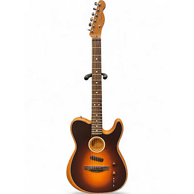 Used Fender Acoustasonic Player Telecaster Shadow Burst Acoustic Electric Guitar