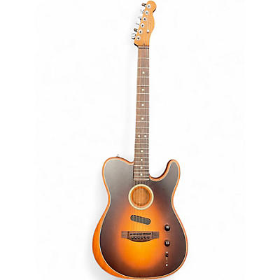 Used Fender Acoustasonic Player Telecaster Sunburst Acoustic Electric Guitar