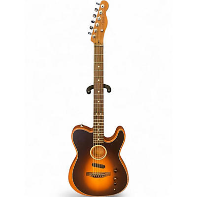 Used Fender Acoustasonic Player Telecaster Sunburst Acoustic Electric Guitar