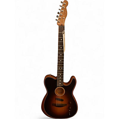 Used Fender Acoustasonic Player Telecaster Sunburst Acoustic Electric Guitar