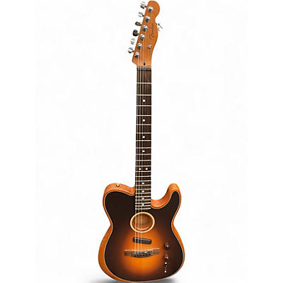 Used Fender Acoustasonic Player Telecaster Sunburst Acoustic Electric Guitar