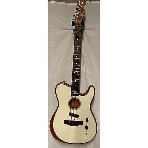 Fender Used Fender Acoustasonic Player Telecaster White Acoustic Electric Guitar White