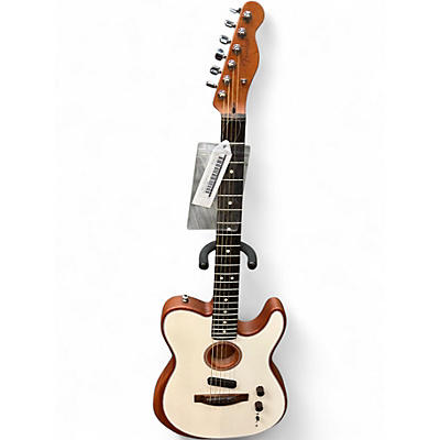 Used Fender Acoustasonic Player Telecaster White Acoustic Electric Guitar