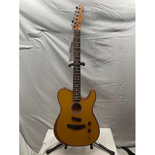 Fender Used Fender Acoustasonic Player Telecaster Yellow Acoustic Electric Guitar Yellow