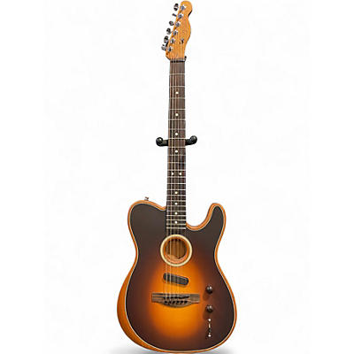 Used Fender Acoustasonic Player Telecaster shadow burst Acoustic Electric Guitar