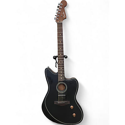 Used Fender Acoustasonic STANDARD JAZZMASTER Black Acoustic Electric Guitar