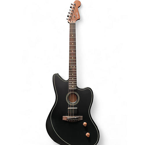 Used Fender Acoustasonic Standard Jazzmaster BLACK Acoustic Electric Guitar BLACK