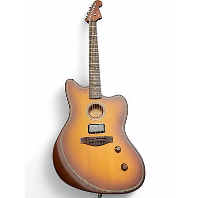 Used Fender Acoustasonic Standard Jazzmaster Honey Burst Acoustic Electric Guitar