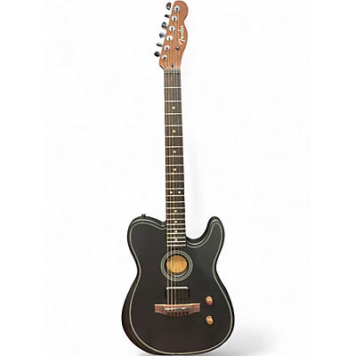 Used Fender Acoustasonic Standard Telecaster BLACK Acoustic Electric Guitar