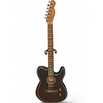 Used Fender Acoustasonic Standard Telecaster Black Acoustic Electric Guitar