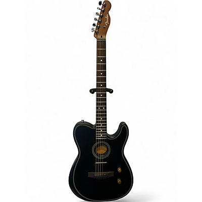 Used Fender Acoustasonic Standard Telecaster Black Acoustic Electric Guitar