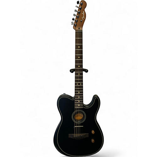 Used Fender Acoustasonic Standard Telecaster Black Acoustic Electric Guitar Black