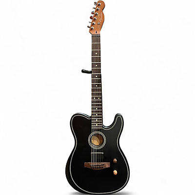 Used Fender Acoustasonic Standard Telecaster  Black Acoustic Electric Guitar