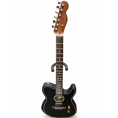 Used Fender Acoustasonic Standard Telecaster Black Acoustic Electric Guitar